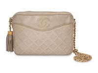 Chanel Cream Leather Camera Bag, 1986-1988