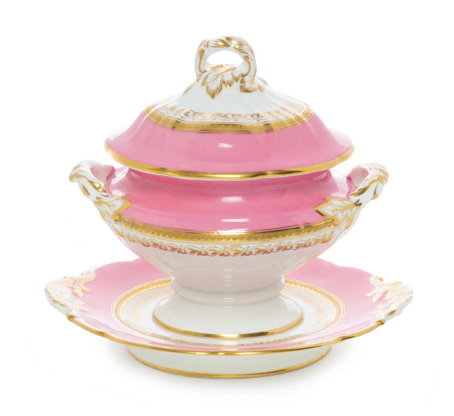 An English Porcelain Service Width of underplate 8 inches. — CAULDON, 19TH CENTURY