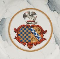 A Barr, Flight and Barr Porcelain Armorial Plate
