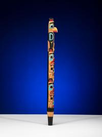 Northwest Coast Carved and Painted Speaker's Staff