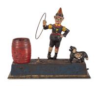 A Hubley "Trick Dog" Cast Iron Mechanical Bank