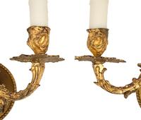 A Pair of French Gilt Metal Sconces