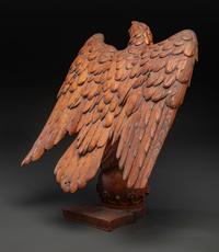 A Carved Wood Eagle Finial
