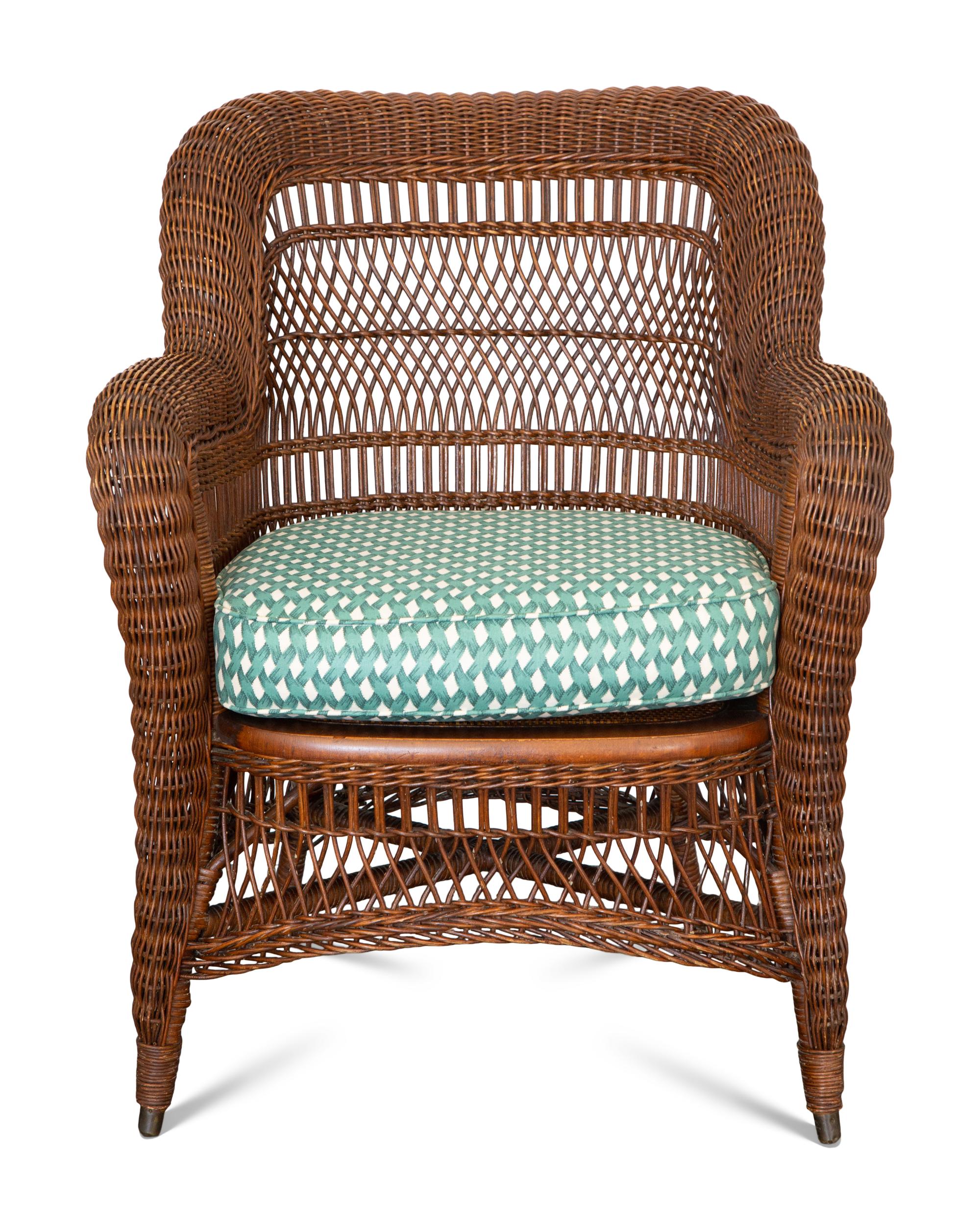 Two Rattan Armchairs