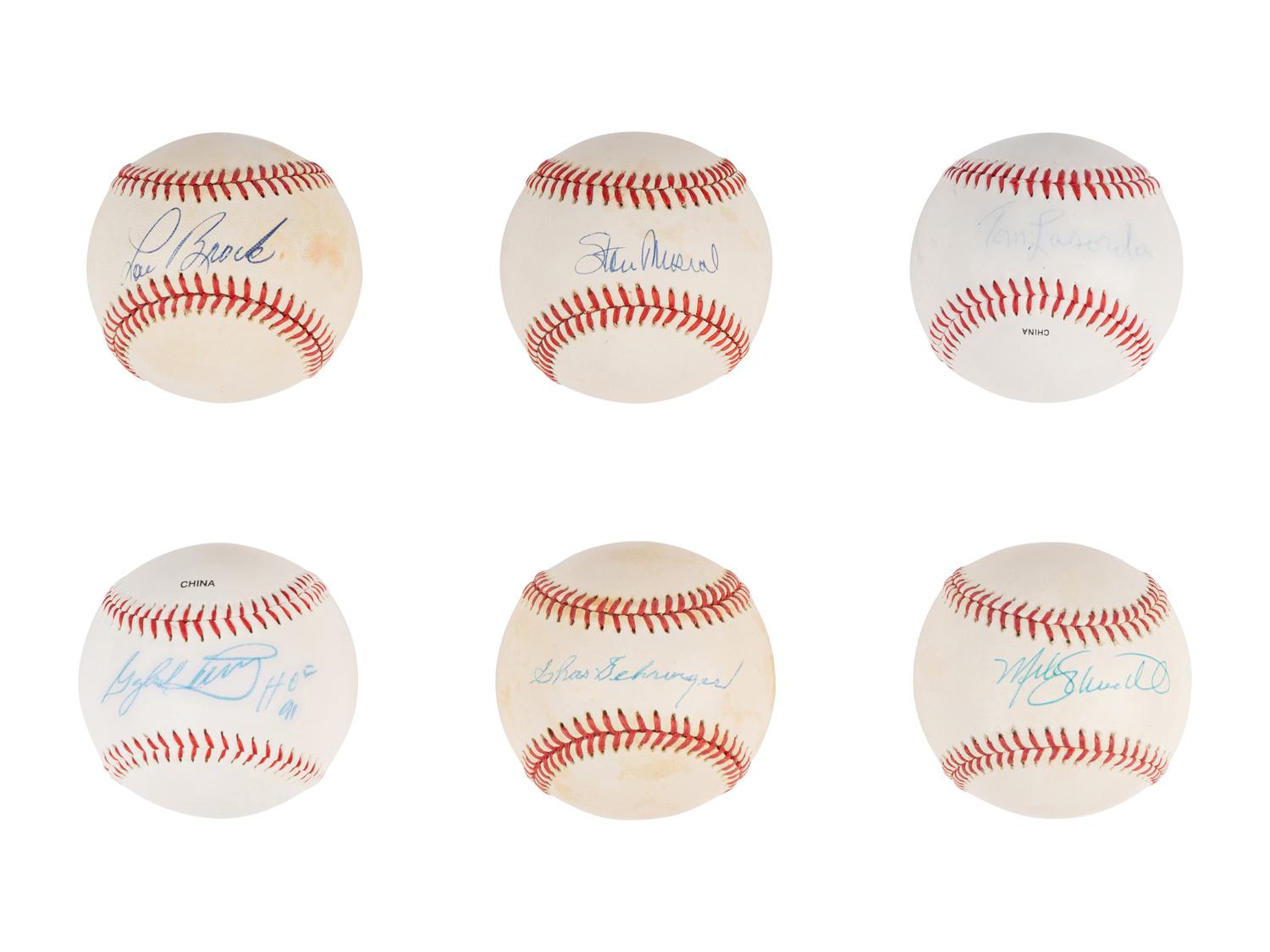 A Group of 24 Baseball Hall of Fame Single Signed Autograph Baseballs (Beckett Authentication Services, PSA)