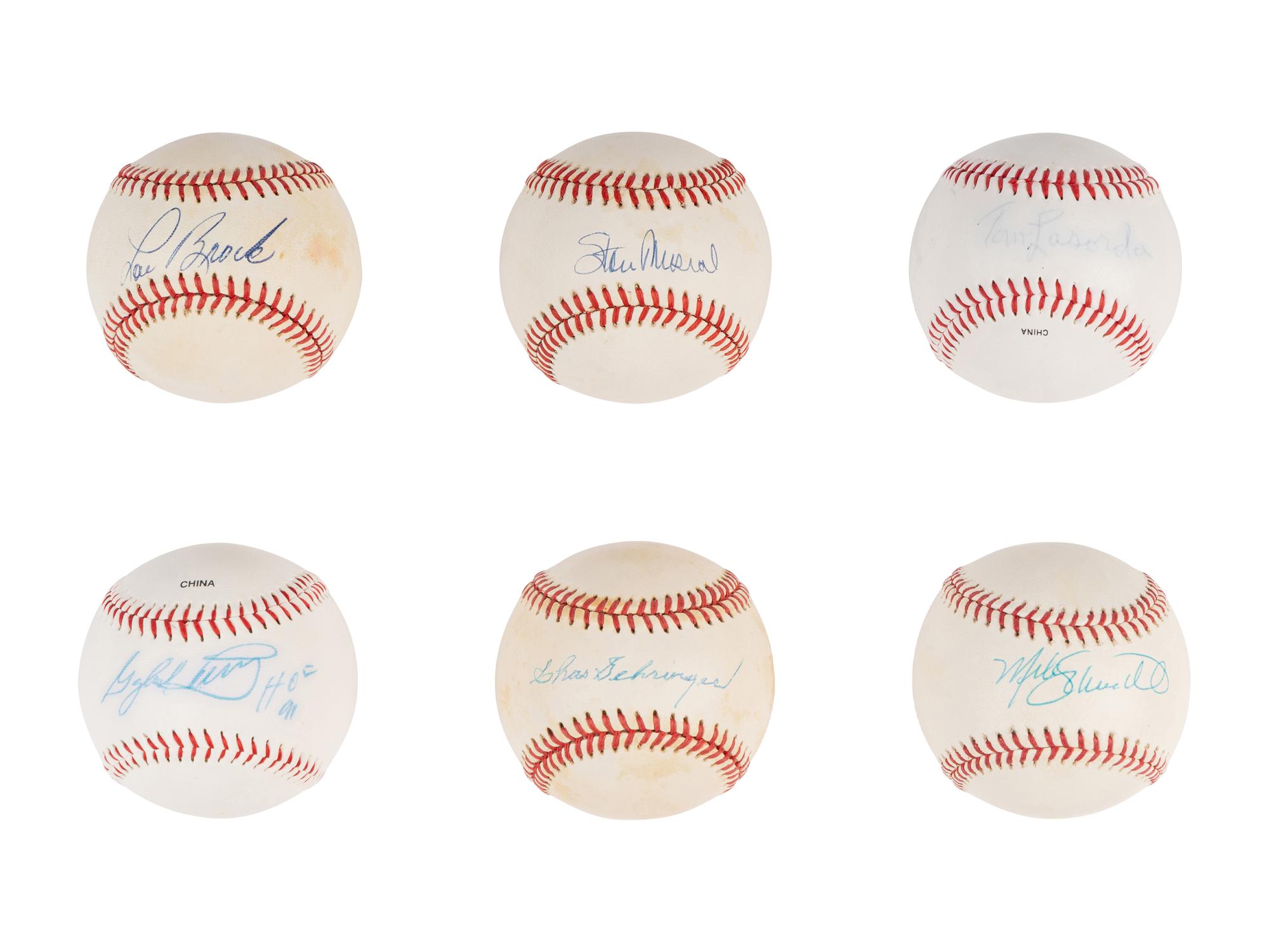 A Group of 24 Baseball Hall of Fame Single Signed Autograph Baseballs (Beckett Authentication Services, PSA)