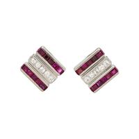 RUBY AND DIAMOND EARRINGS