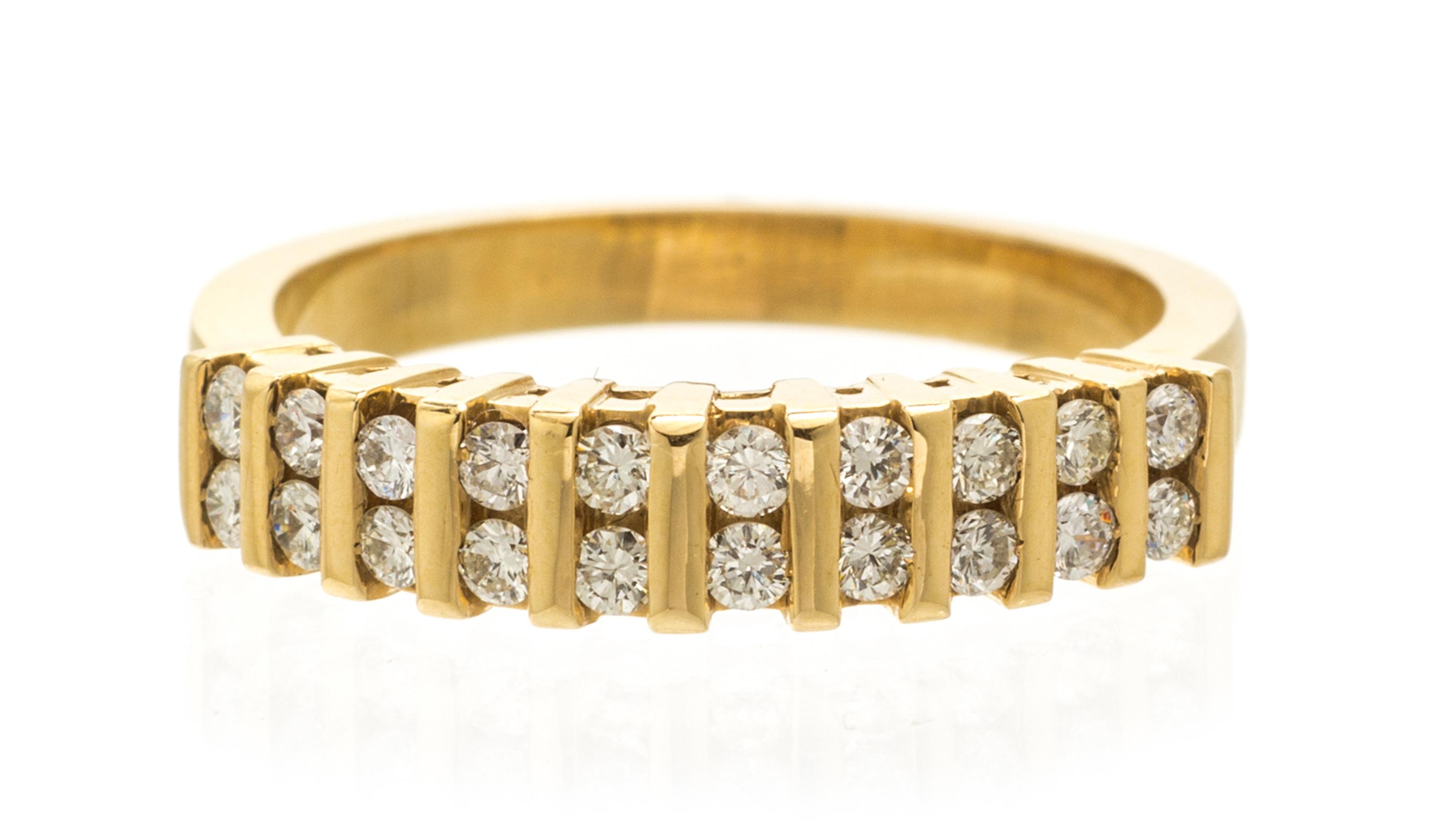 A Yellow Gold and Diamond Ring, 2.30 dwts.