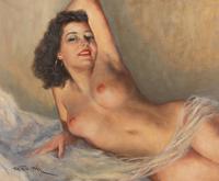Pal Fried, (Hungarian/American, 1893-1976), Untitled (Reclining Nude)