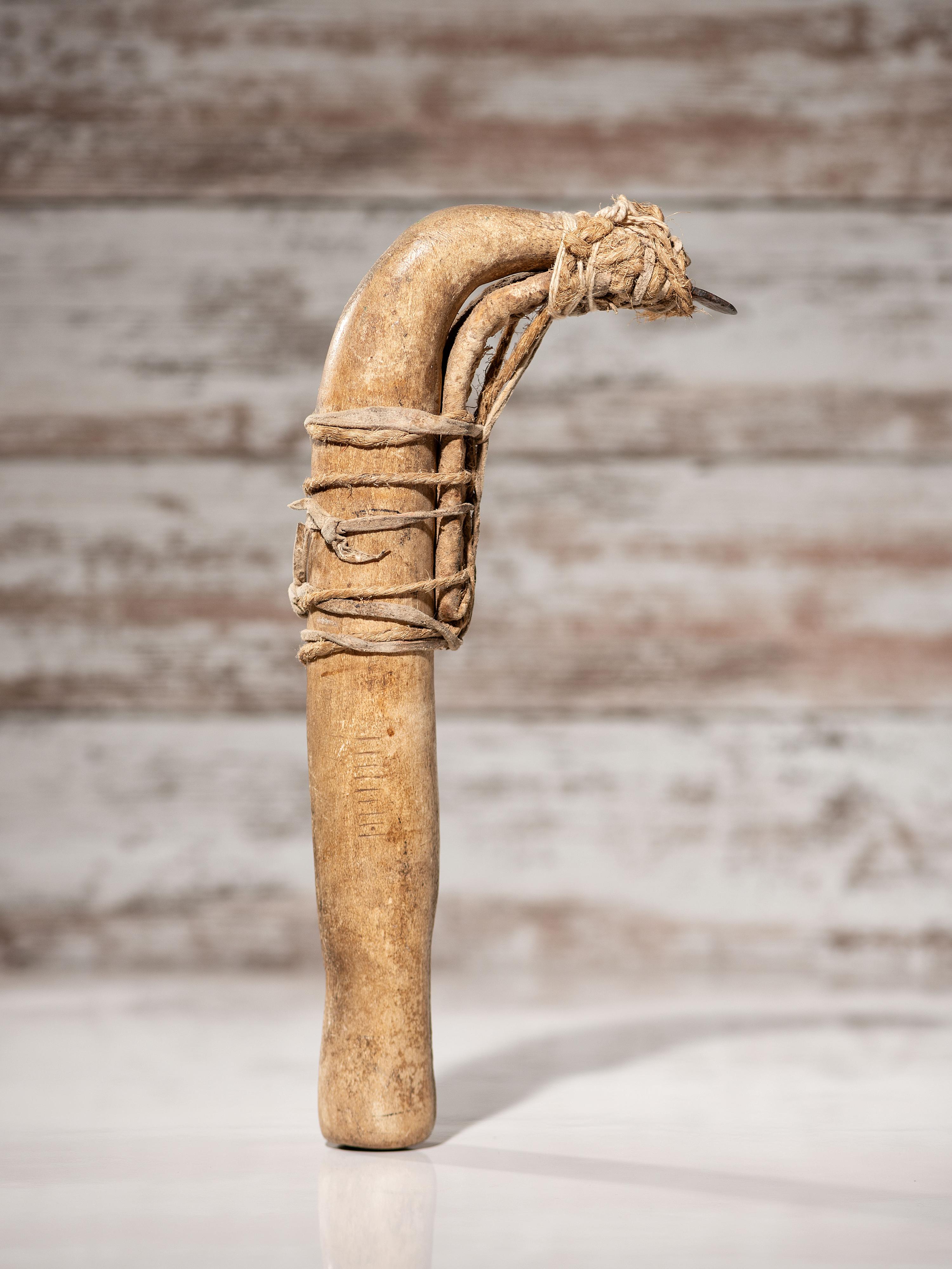 Plains Elk Horn Hide Flesher, with Tally Marks