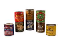 A Group of Eight Salted Peanut Tins