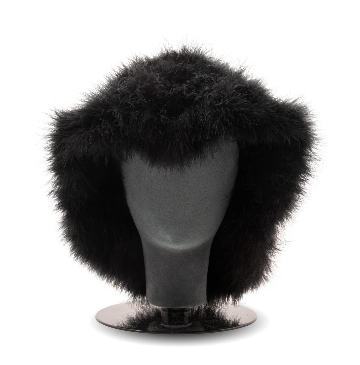 12 Assorted Hats and a Pair of Feathered Cuffs, 1970-2000s