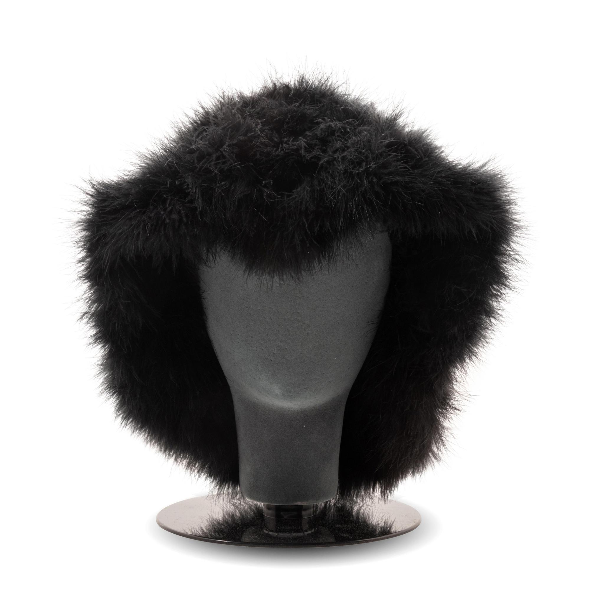 12 Assorted Hats and a Pair of Feathered Cuffs, 1970-2000s