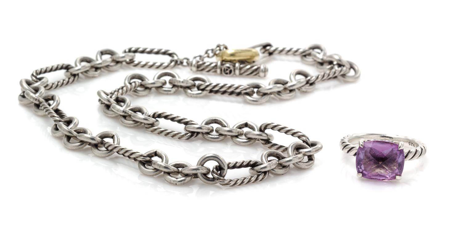 A Collection of Sterling Silver Jewelry, David Yurman, 27.80 dwts.
