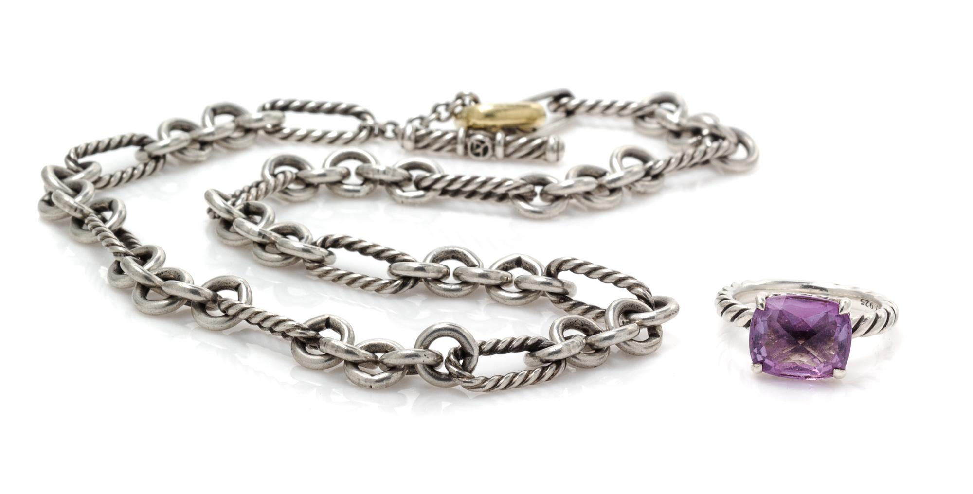 A Collection of Sterling Silver Jewelry, David Yurman, 27.80 dwts.
