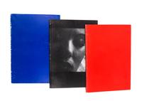 LAWLER, LOUISE. Untitled [Card Books]. NY, 1978. 3 vols. (red, blue, black)