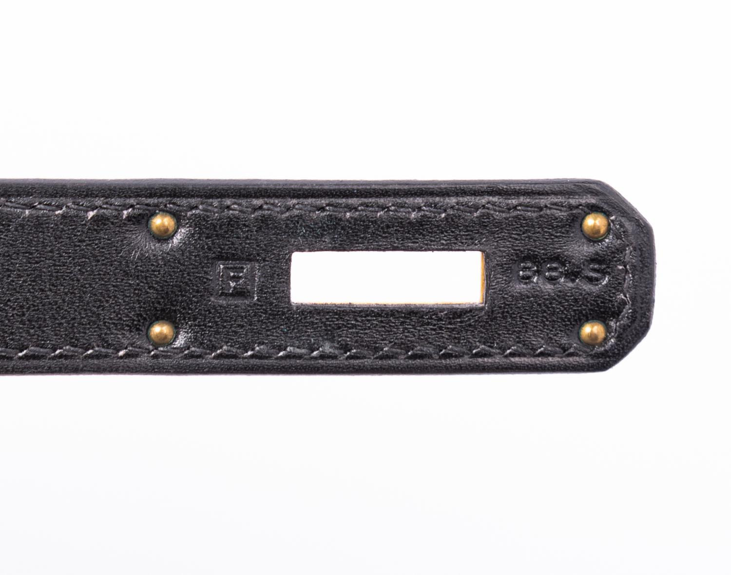 Hermès Black Leather 32cm Kelly Bag, 2002