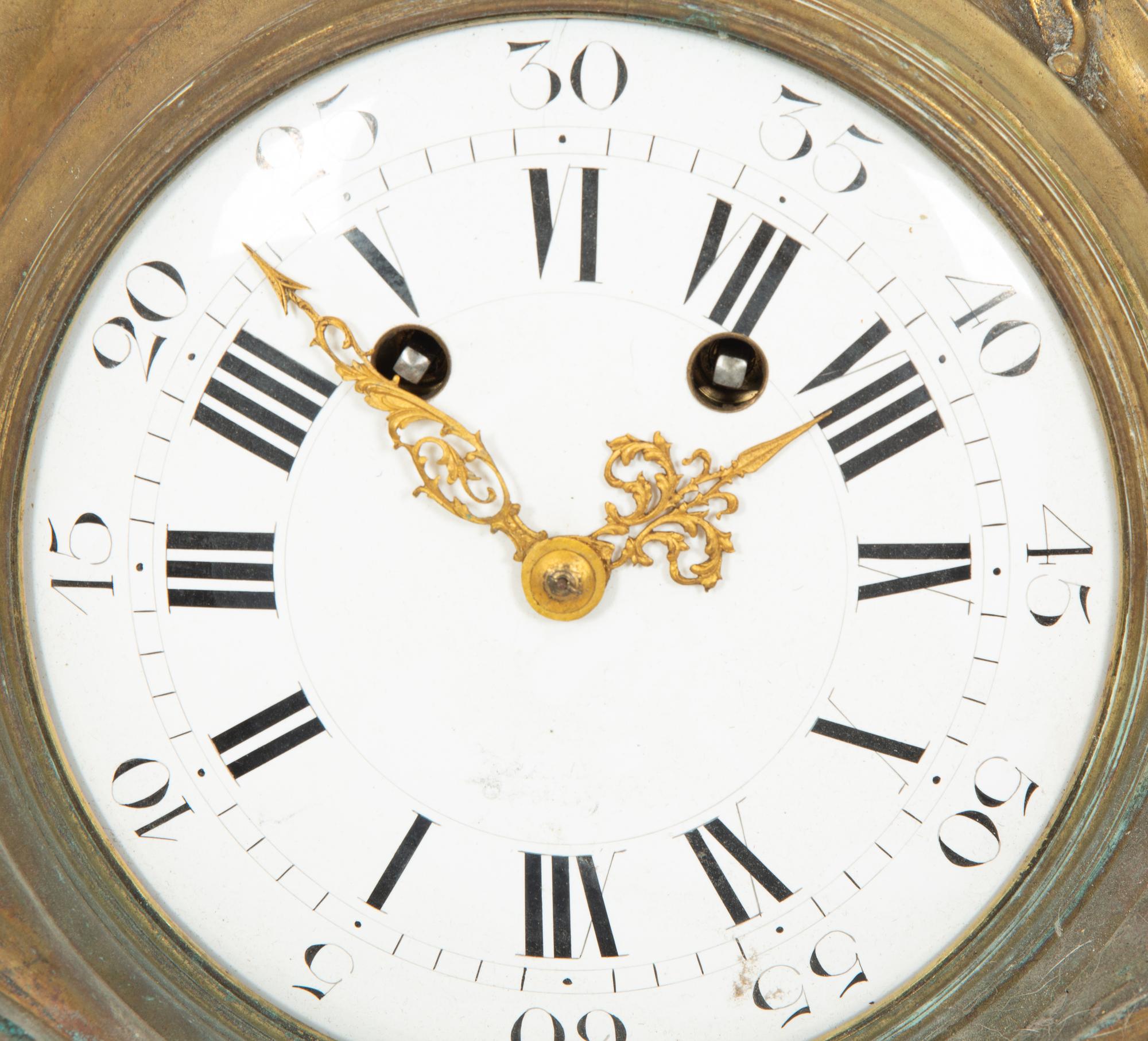 A Louis XV Style Gilt Bronze Cartel Clock