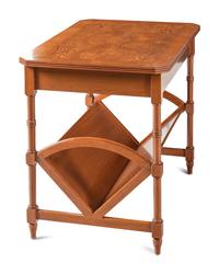 A Pair of William Switzer Walnut and Olivewood Side Tables