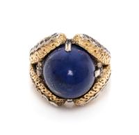 An 18 Karat Yellow Gold, Diamond and Lapis Lazuli Ring, Buccellati,