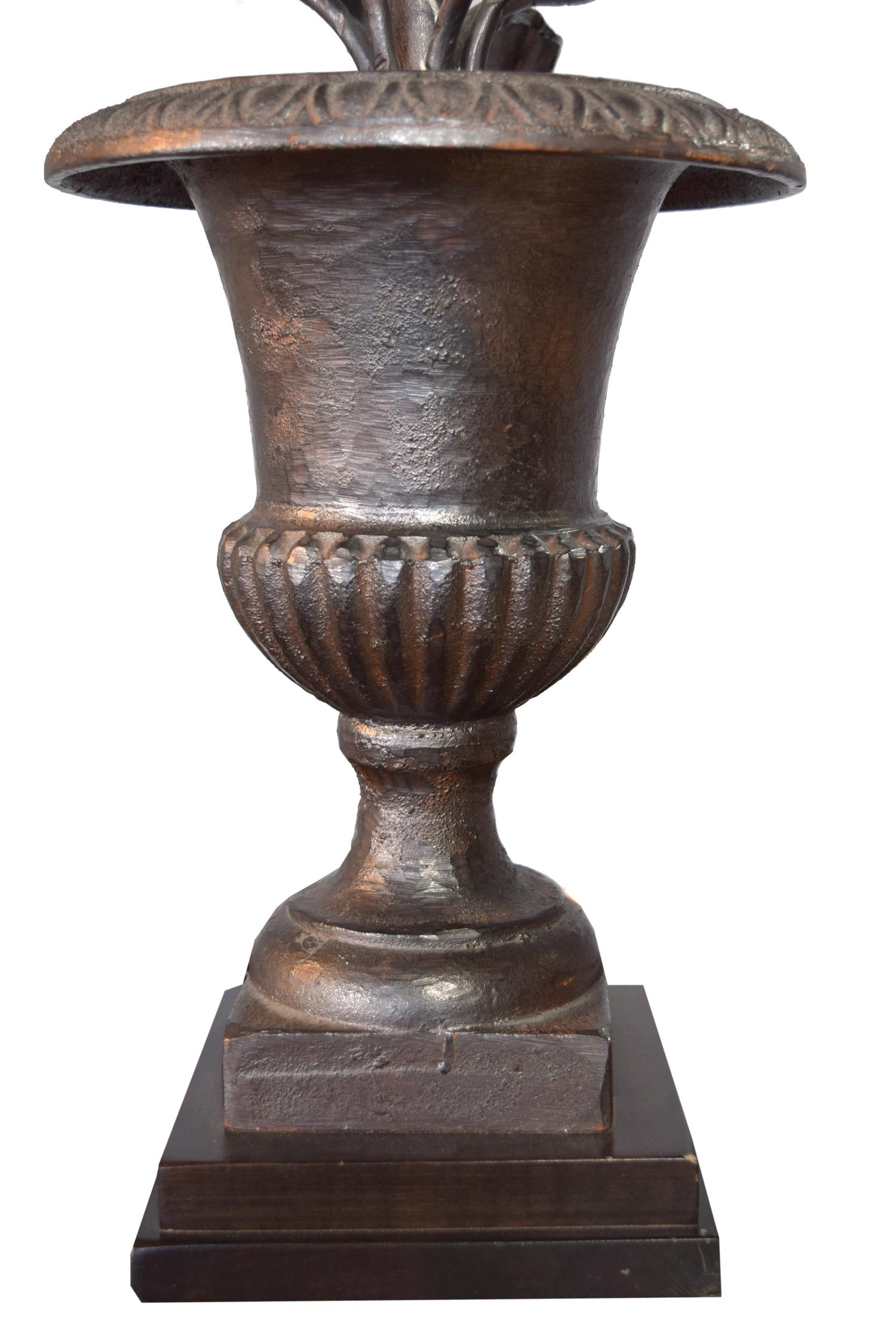 A Cast Iron Table Lamp by Jose Thenee 24" W x 24" D x 44" H — Argentina, Circa 1930