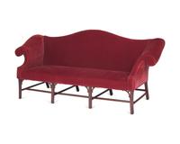A George III Camel-Back Upholstered Sofa