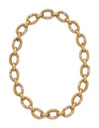 R. STONE, YELLOW GOLD AND DIAMOND CONVERTIBLE NECKLACE
