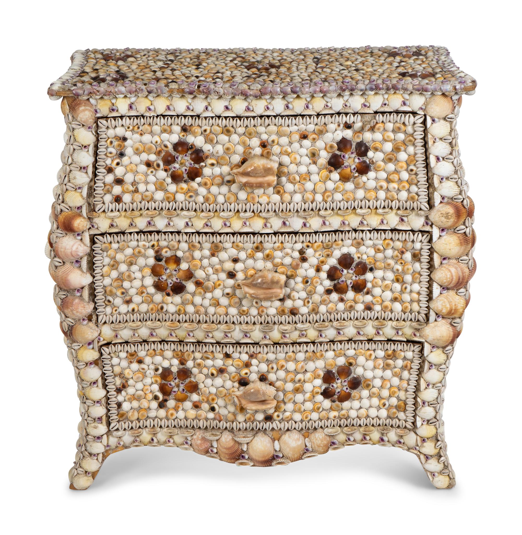 A Contemporary Shell-Encrusted Chest of Drawers — 20TH CENTURY