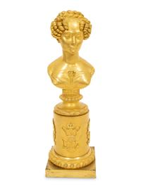 A Gilt Bronze Bust of Marie Louise, Duchess of Parma