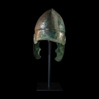 A Greek Tinned Bronze Chalcidian Helmet