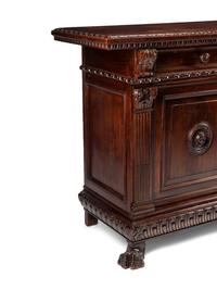 An Italian Baroque Style Walnut Console Cabinet