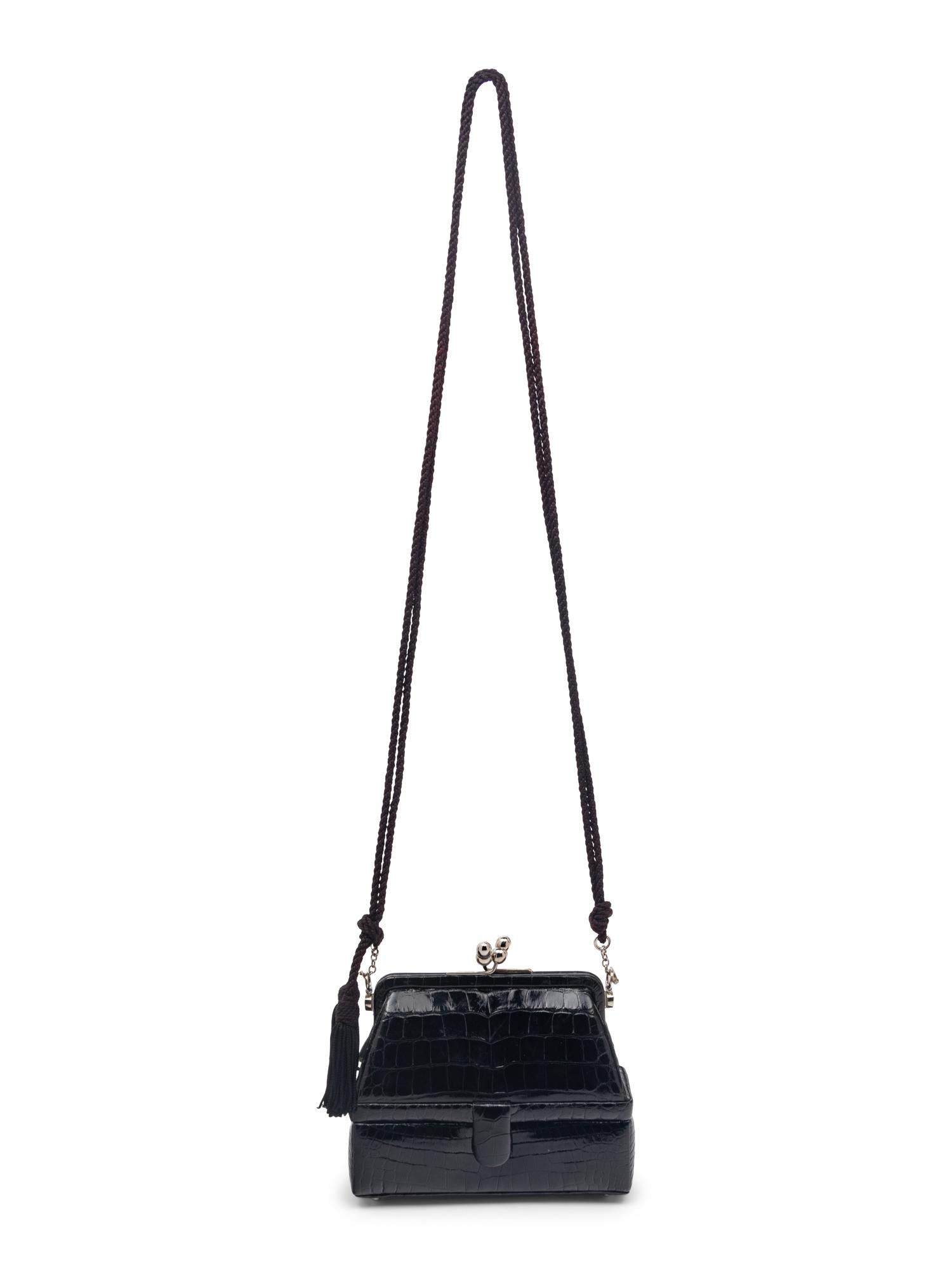 Judith Leiber Black Alligator Bag