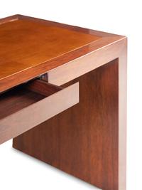 A Contemporary Mahogany Leather-Top Desk
