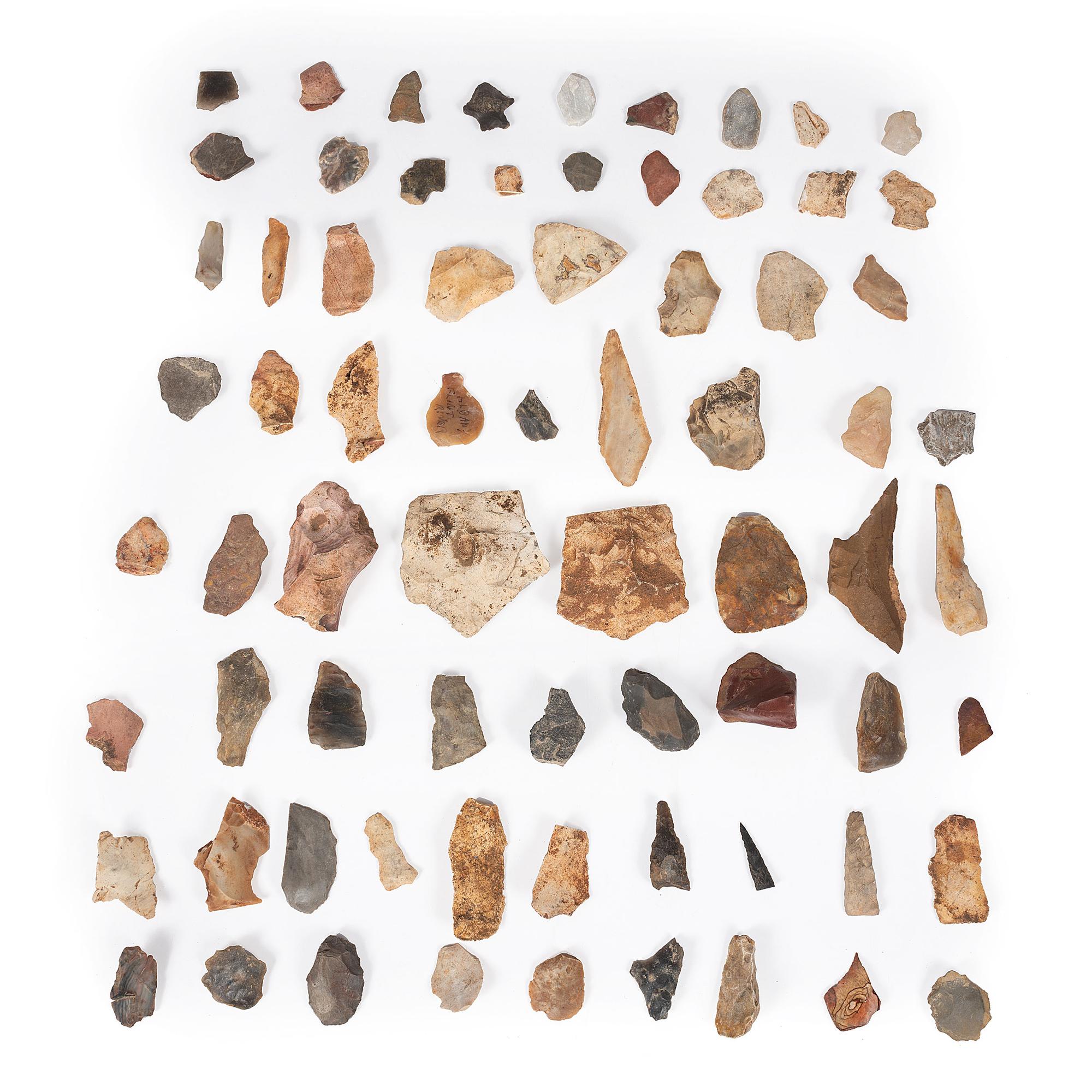 A Group of Worked Flint and Points