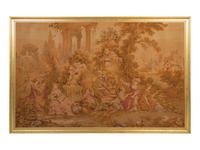 A French Machine Made Tapestry in Giltwood Frame — 20TH CENTURY