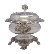 A Silverplate Lidded Vegetable Dish