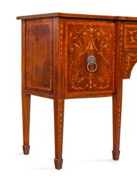An Edwardian Mahogany, Satinwood and Marquetry Sideboard