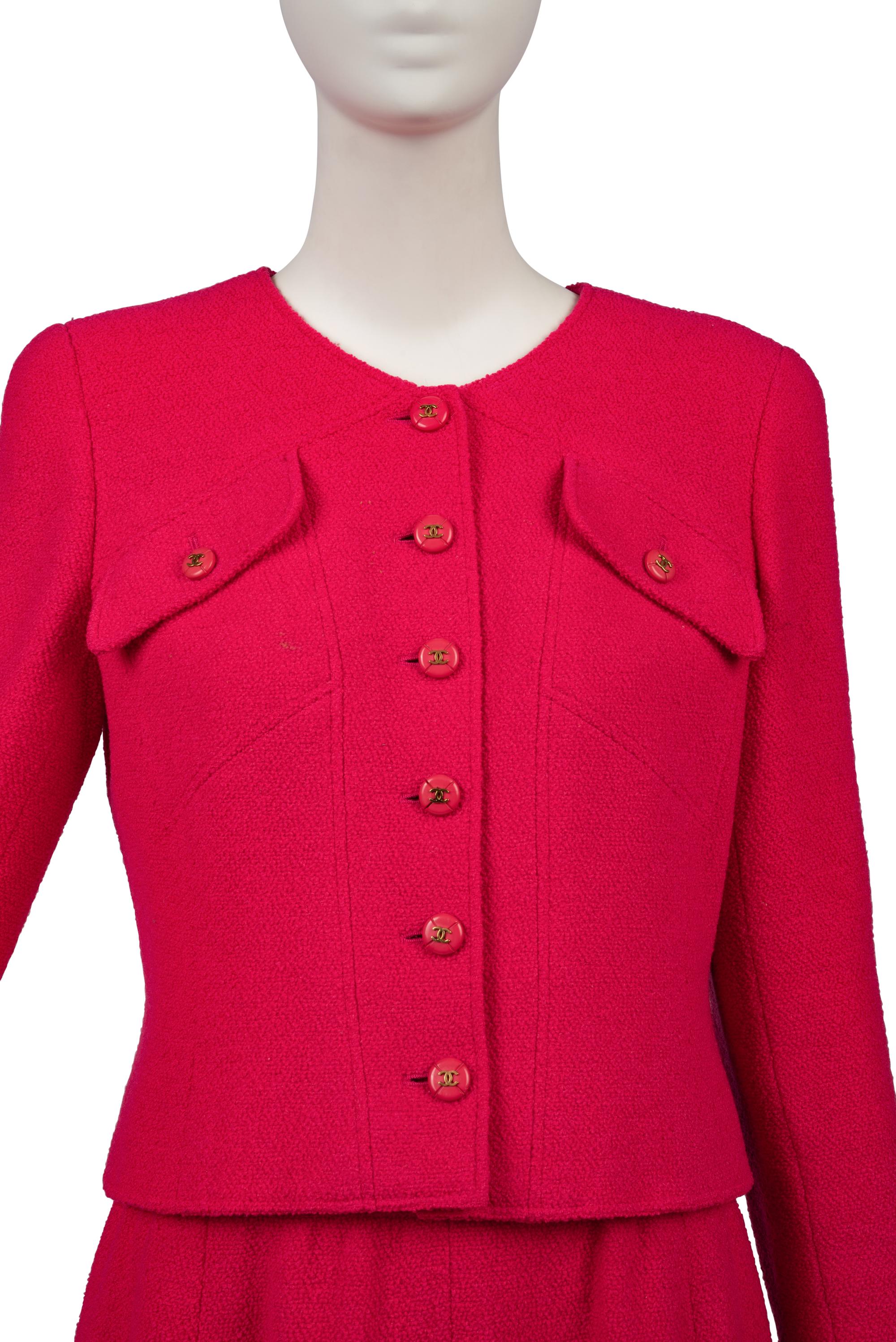 Two Chanel Skirt Suits: Blue and Pink, 1990s