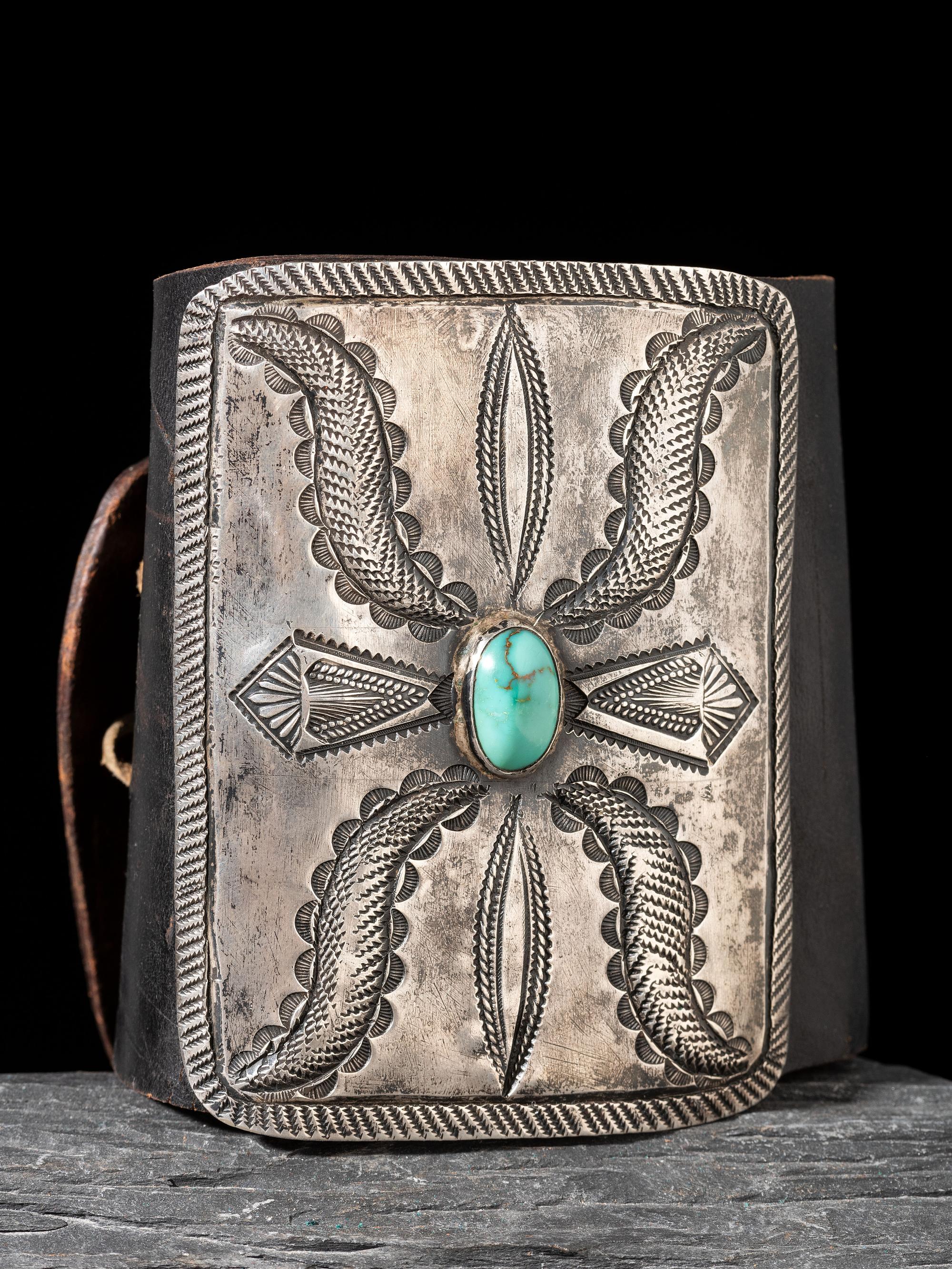 Navajo Silver and Turquoise Ketoh