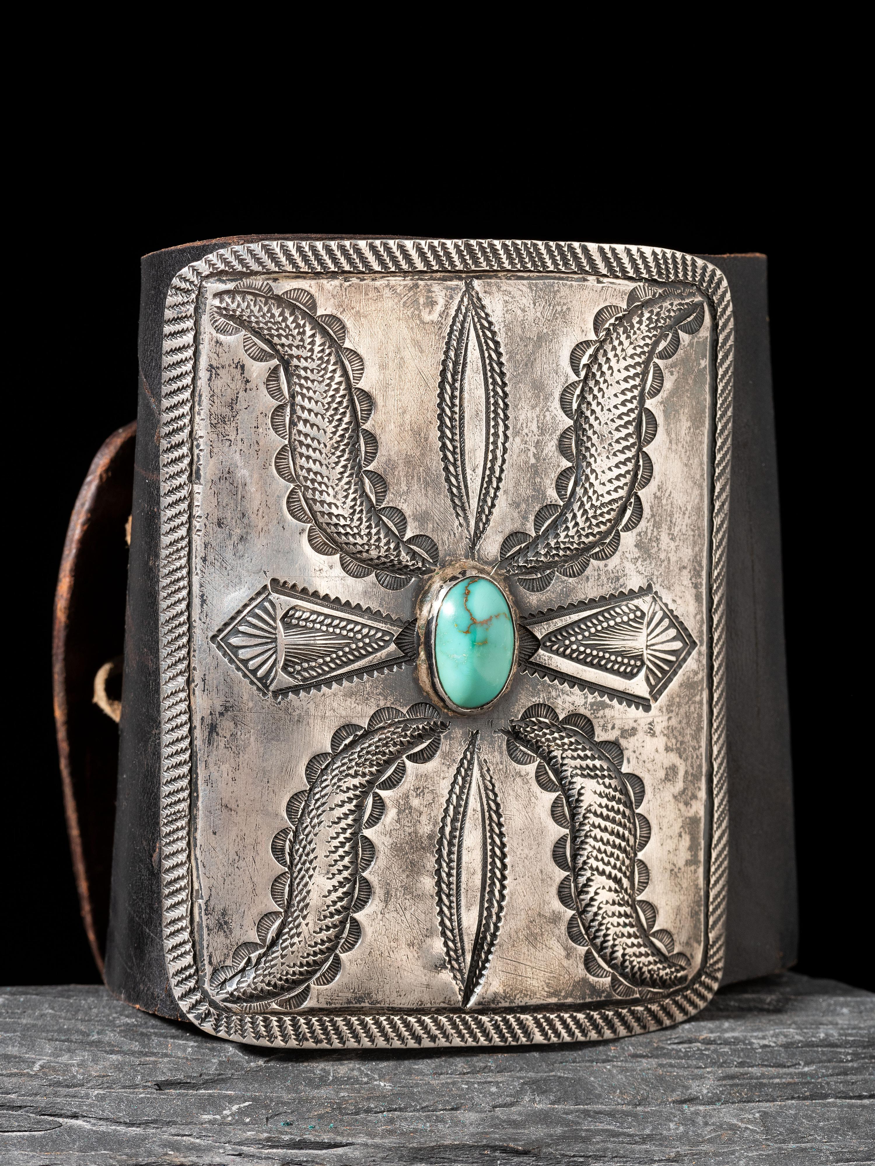 Navajo Silver and Turquoise Ketoh
