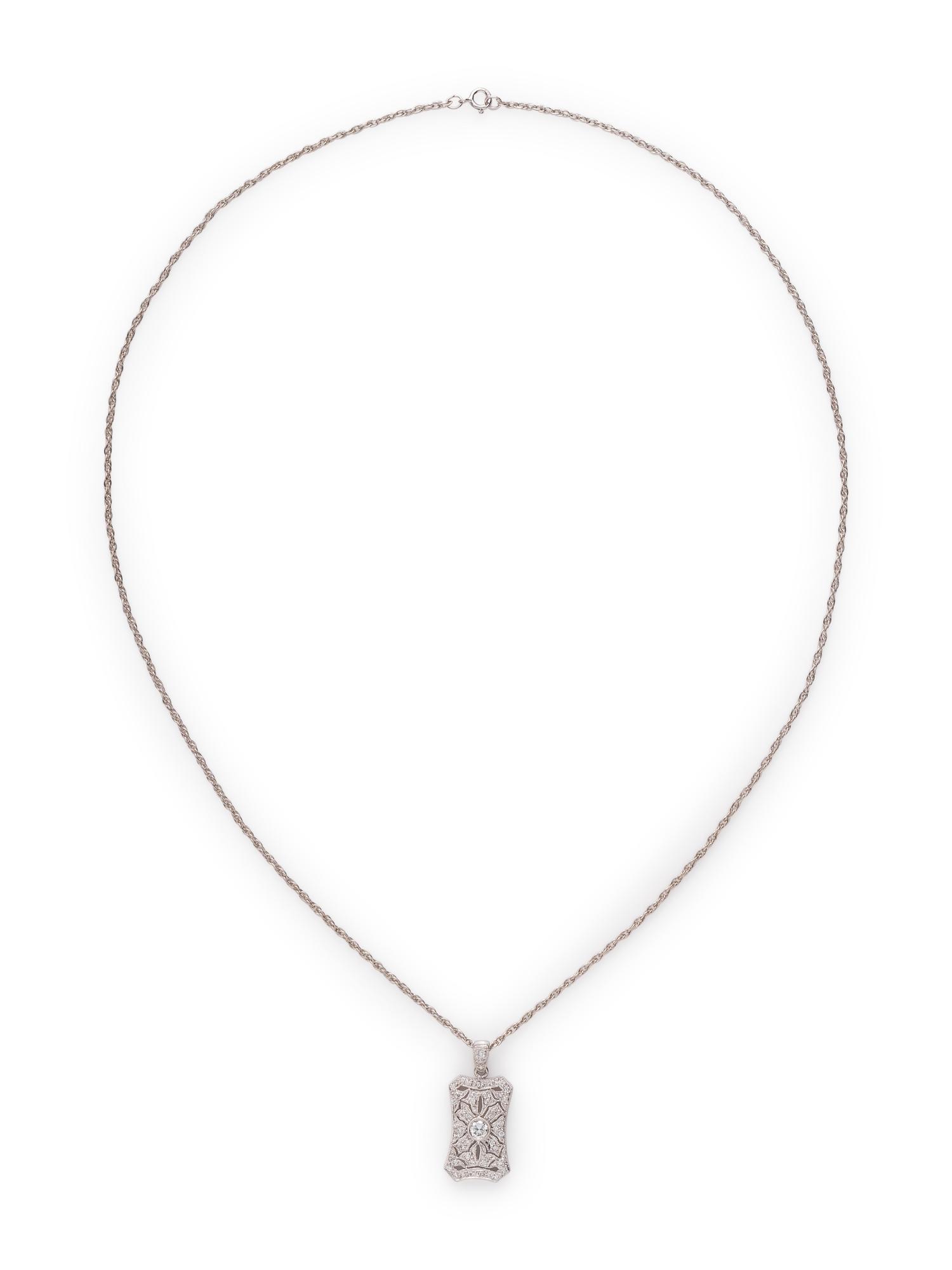 COLLECTION OF WHITE GOLD AND DIAMOND NECKLACES