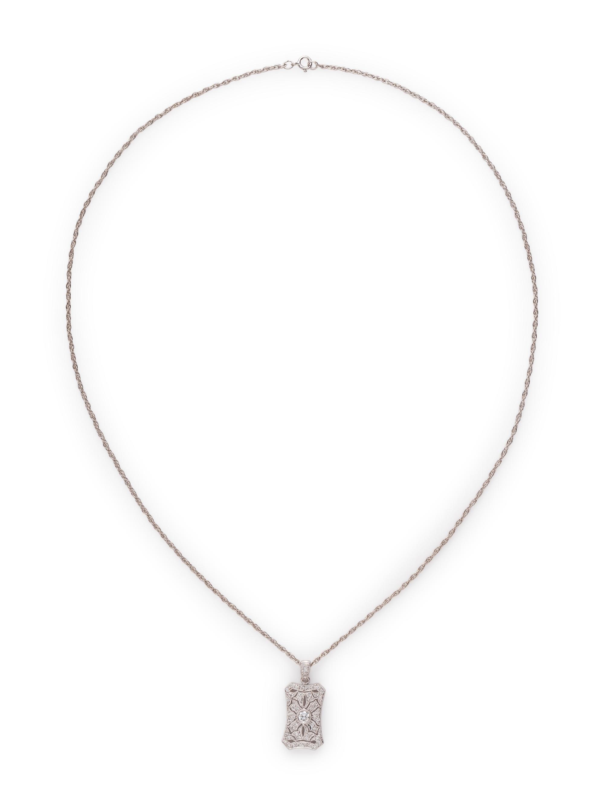 COLLECTION OF WHITE GOLD AND DIAMOND NECKLACES