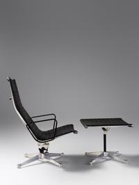 Aluminum Group Lounge Chair and Ottoman Herman Miller, USA