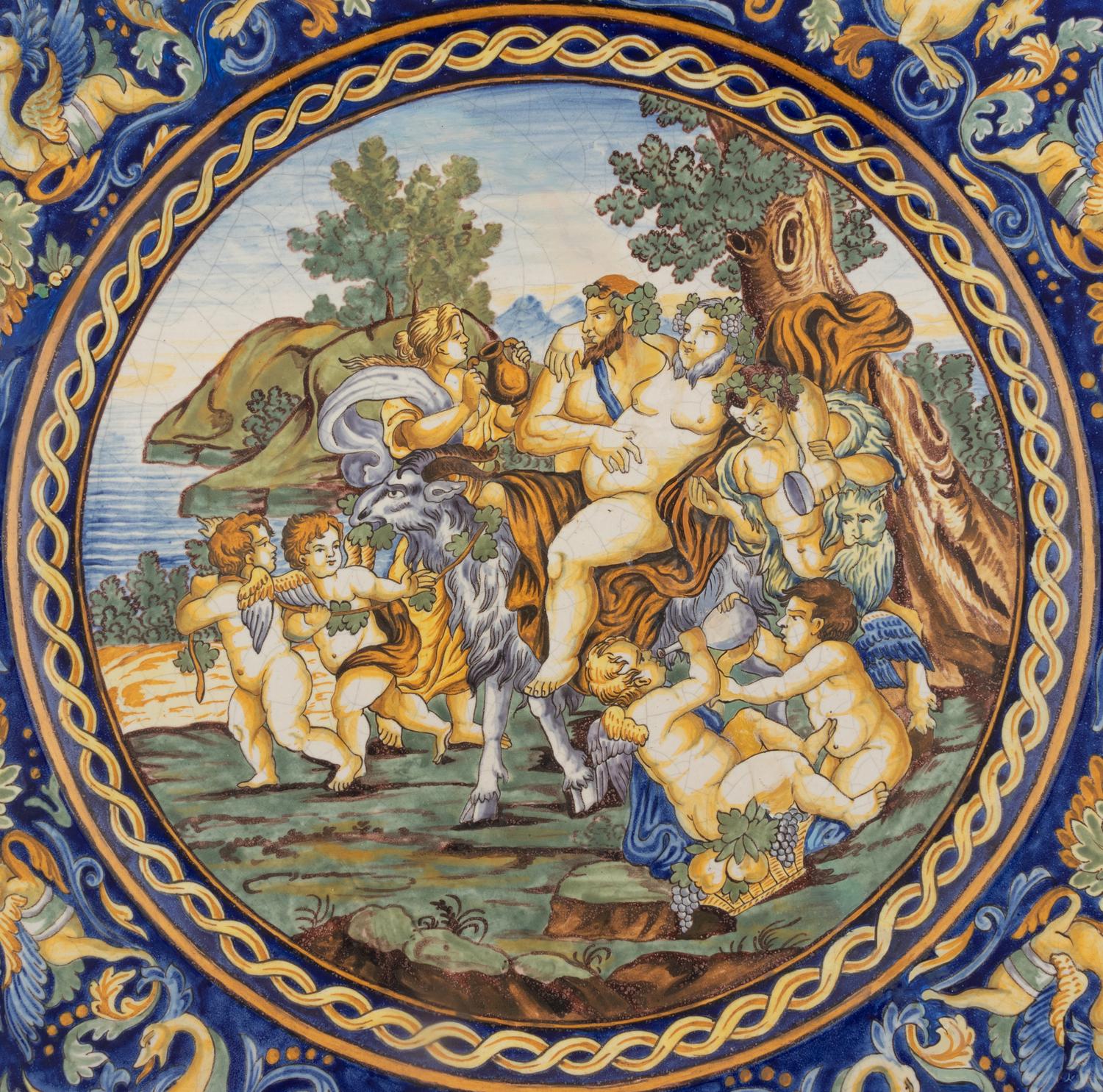 A Large Majolica Earthenware Charger