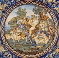 A Large Majolica Earthenware Charger