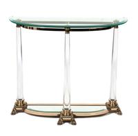 A Neoclassical Style Resin and Glass Occasional Table Height 25 x diameter 26 inches. — SECOND HALF 20TH CENTURY