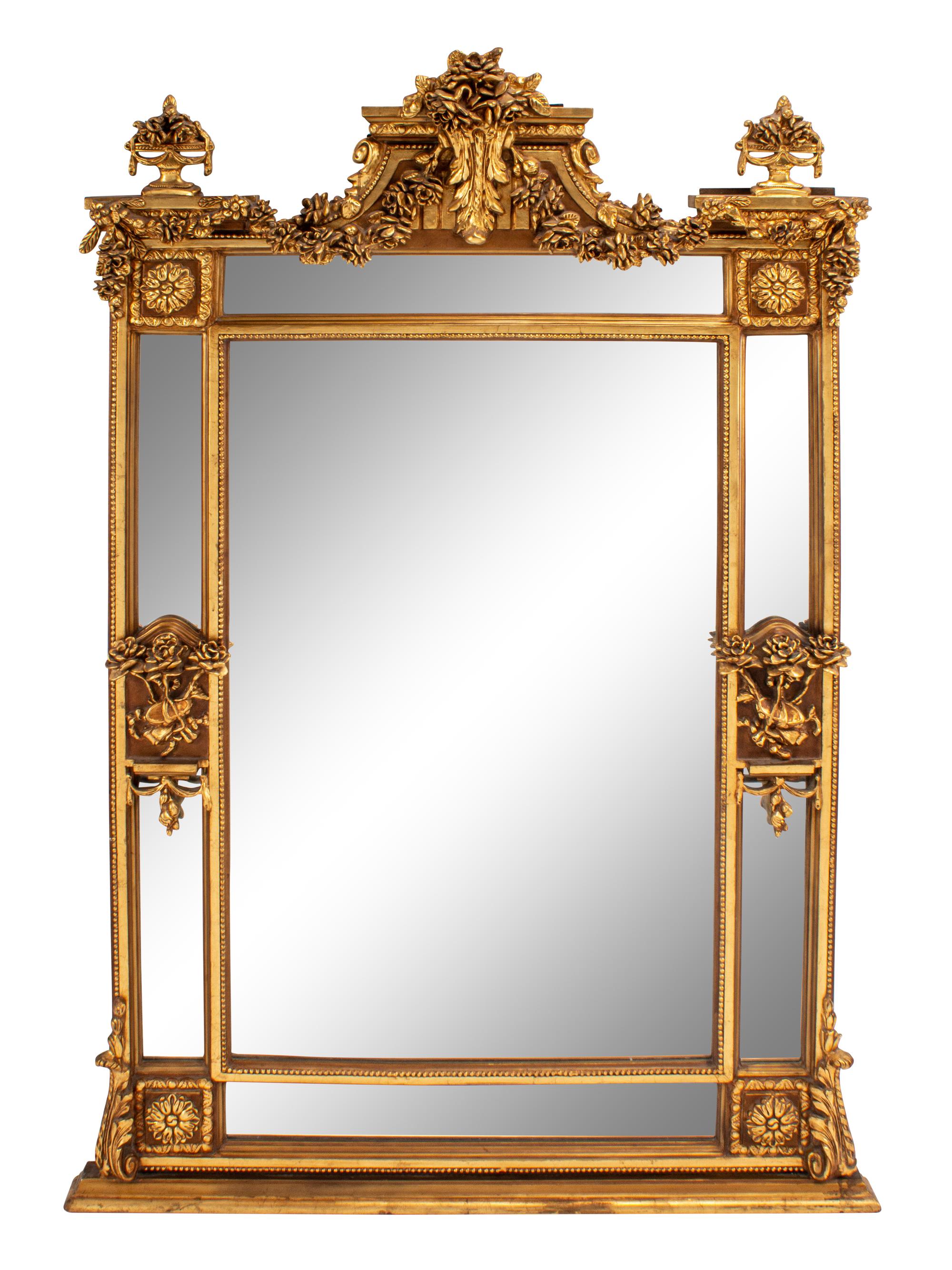 A Pair of Louis XVI Style Gilded Mirrors