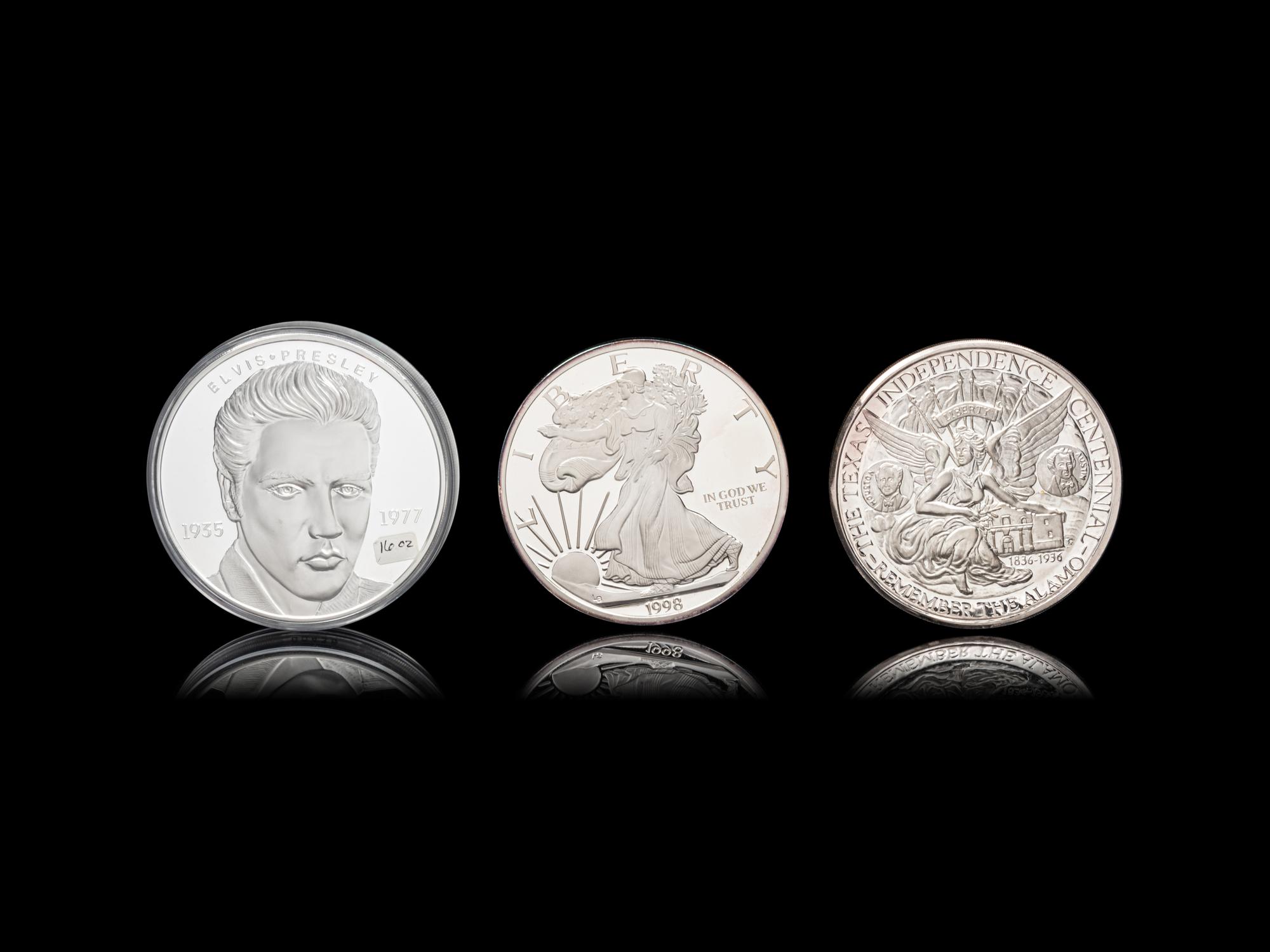 [PRIVATE ISSUE] A Large Collection of 1-Pound and 1/2-Pound Silver Rounds