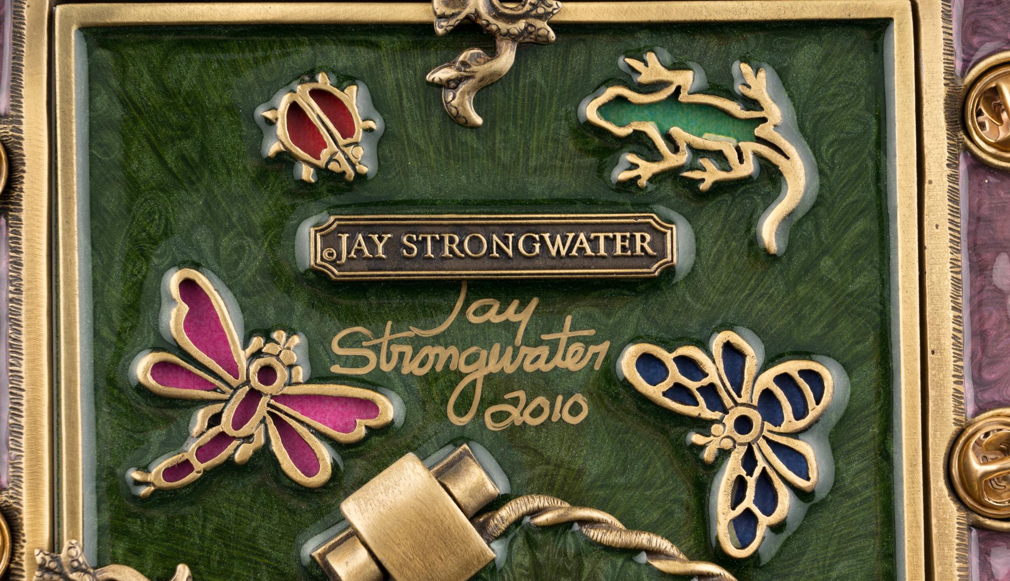 A Jay Strongwater Enamel and Jeweled Frame