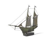 A Molded And Cut Copper Schooner Weathervane
